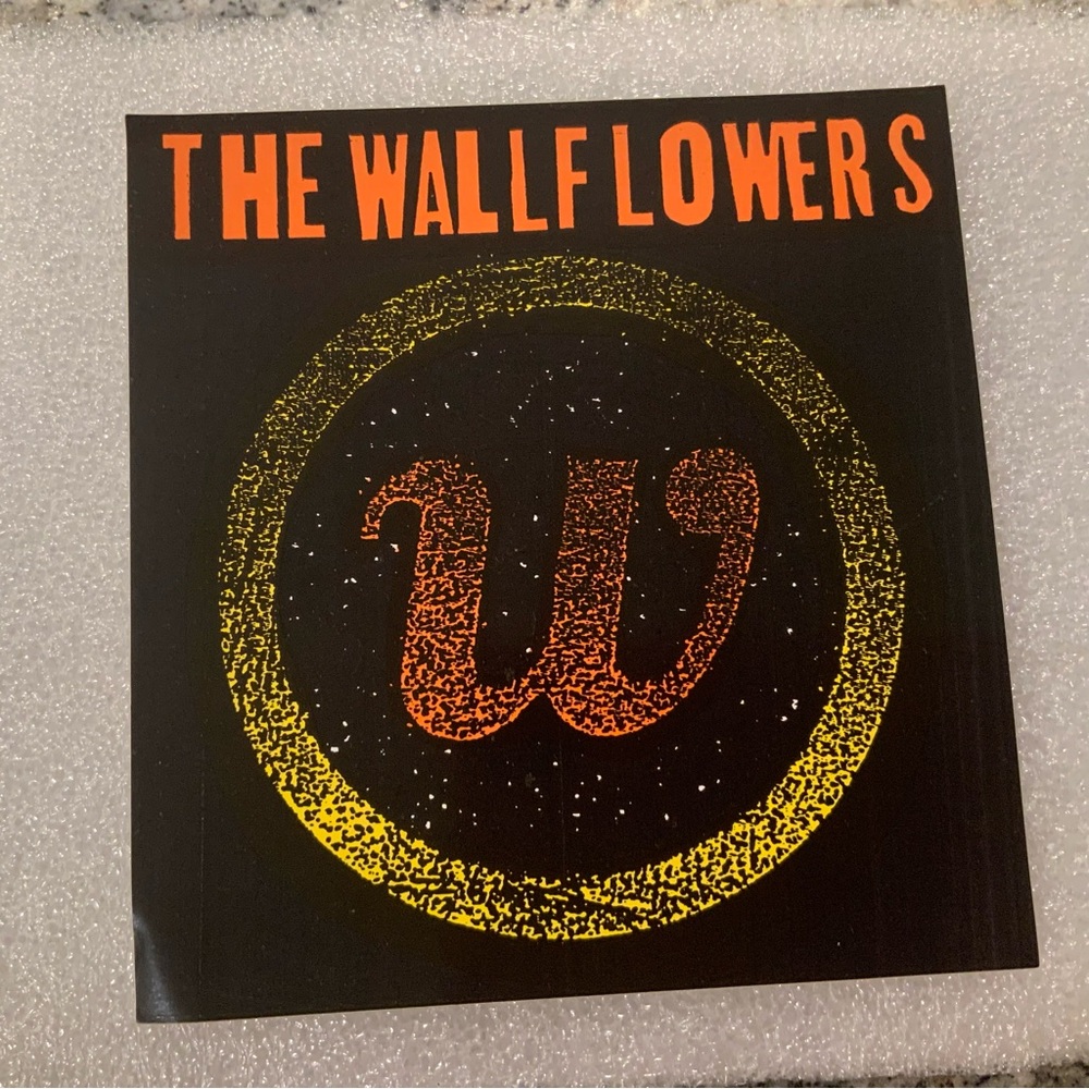 Wallflower Vibrant Orange and Black Vintage 90s Sticker